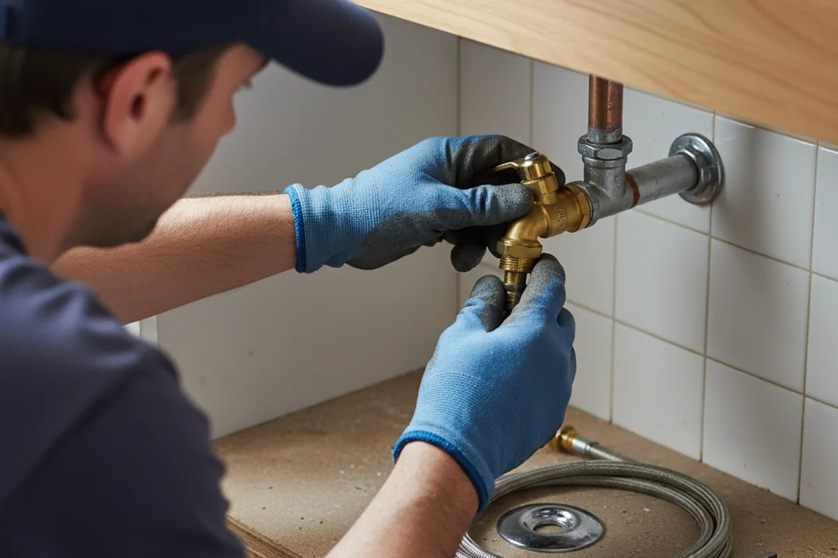 Shutoff valve and fitting work during Well Pump Repair in White Oak